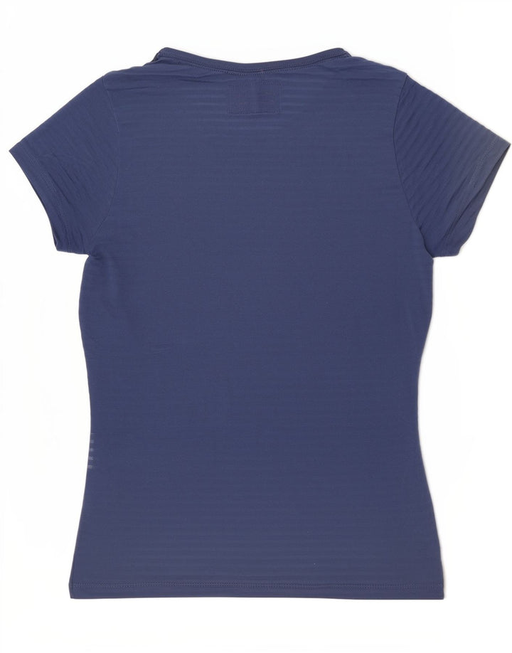 Superdry Damen Grafik-T-Shirt-Oberteil UK 10 Small Blau Polyester