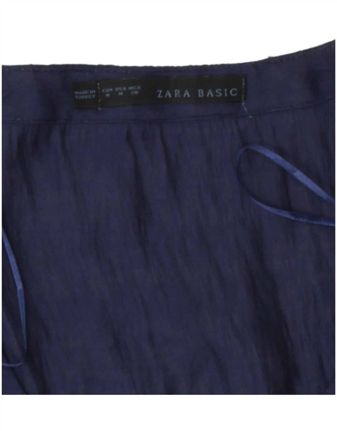 Zara Damen Bluse Top UK 12 Medium Marineblau
