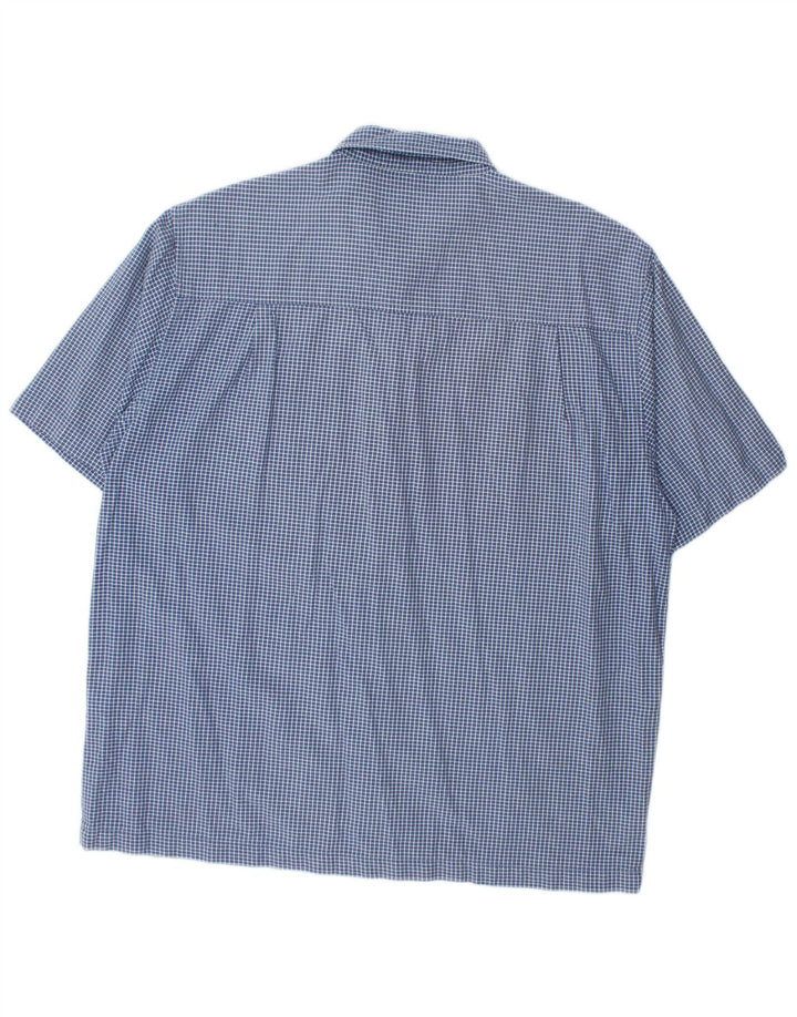 Quiksilver Herren-Kurzarmhemd, groß, blau kariert, Baumwolle