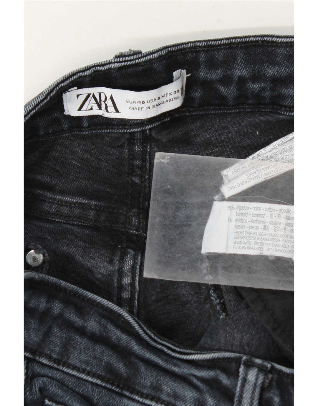 Zara Damen Slim Jeans EU 40 Medium W30 L26 Marineblau Baumwolle