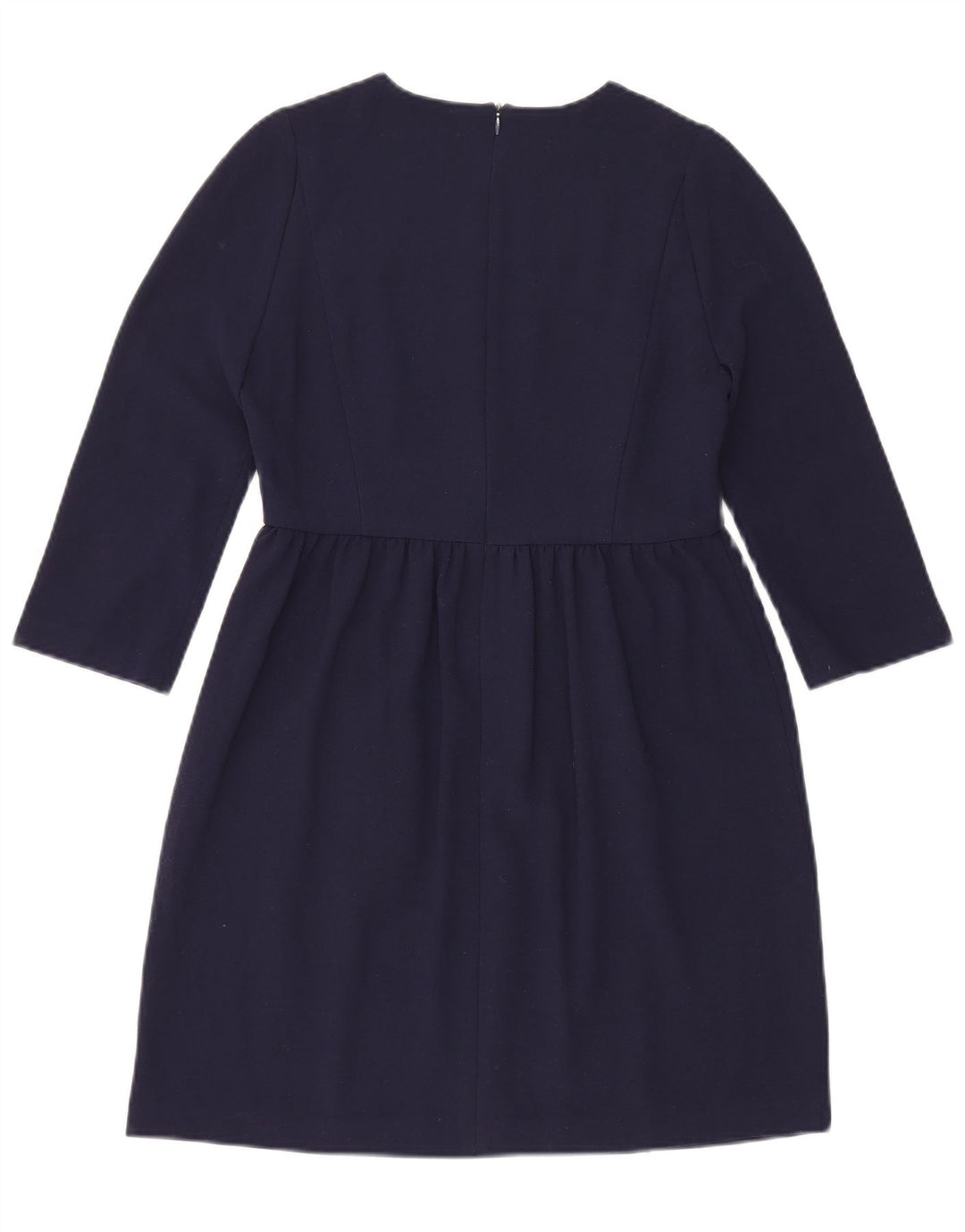 Zara Damen Basic-Kleid mit 3/4-Ärmeln, Größe M, Marineblau