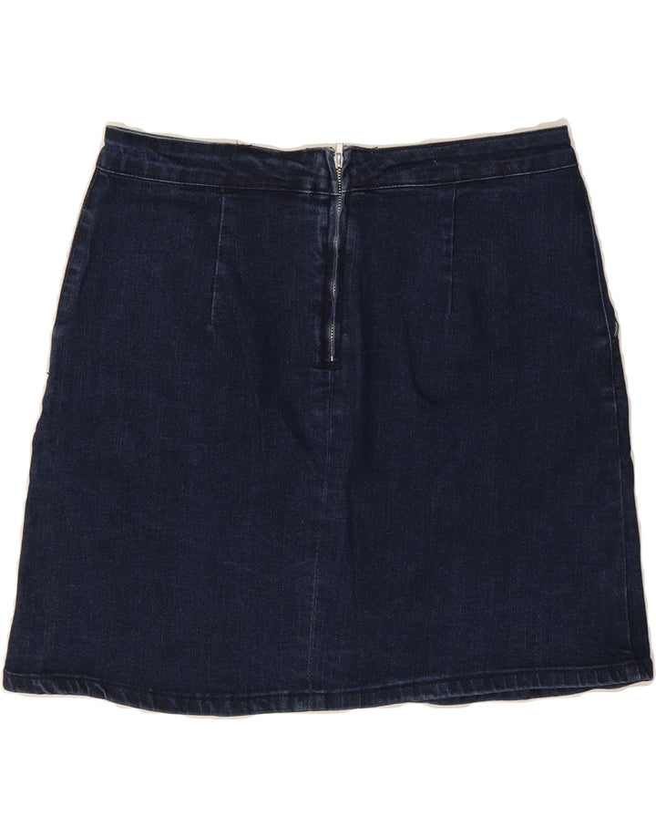 OASIS Womens Denim Skirt UK 12 Medium W32  Navy Blue Cotton Vintage Oasis and Second-Hand Oasis from Messina Hembry 