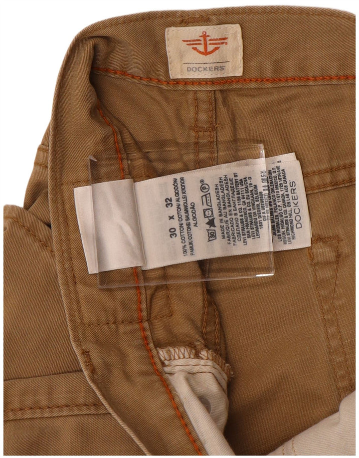 DOCKERS Gerade Freizeithose für Herren, W30, L27, Beige, Baumwolle