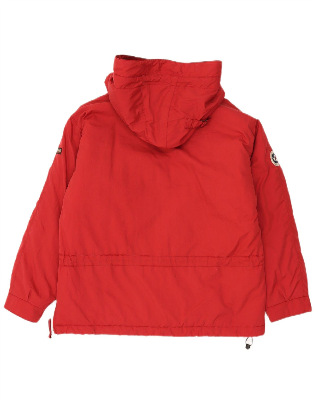 Napapijri Jungen-Anorakjacke mit grafischer Kapuze, 11–12 Jahre, rotes Polyamid