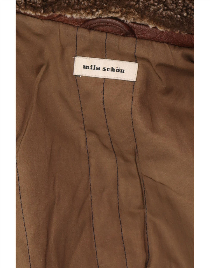 MILA SCHON Herren Lederjacke IT 48 Mittelbraunes Leder