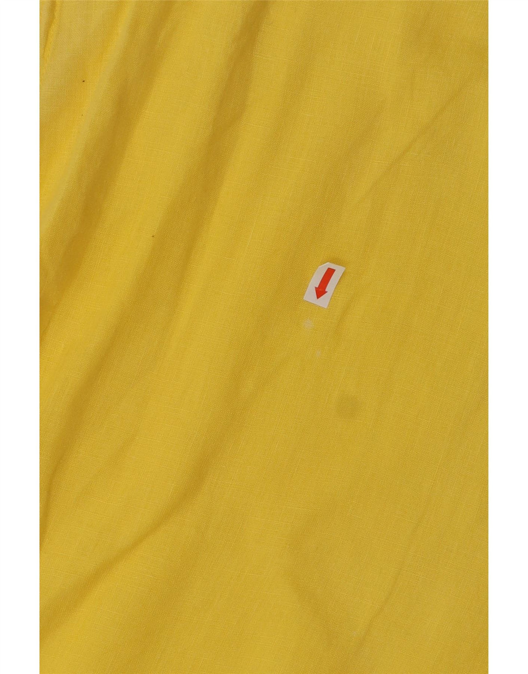 VINTAGE Damen Ärmelloses Blusentop UK 18 XL Gelbes Leinen