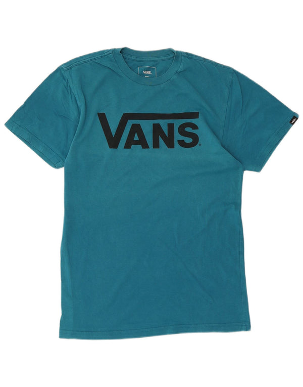 VANS Herren-T-Shirt mit klassischer Passform, Grafik, Größe S, Blau, Baumwolle