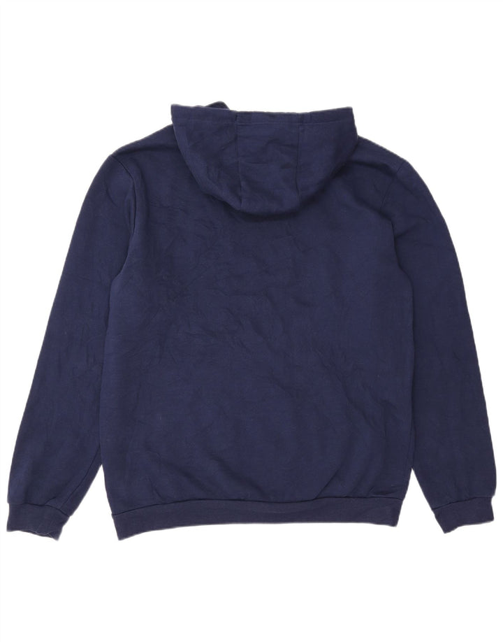 Adidas Herren Kapuzenpullover aus mittelblauer, marineblauer Baumwolle