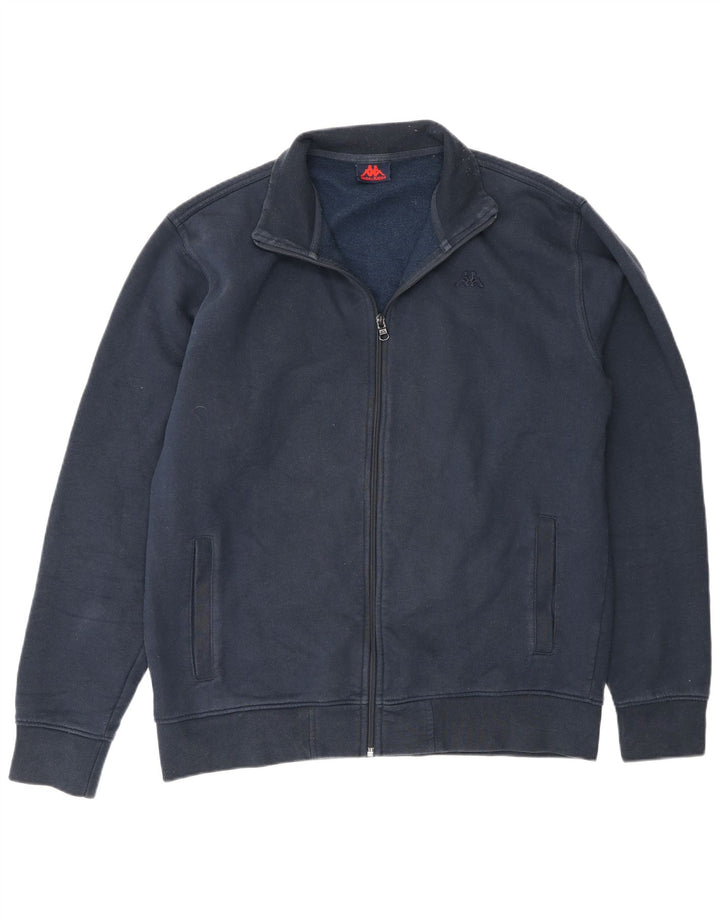 Kappa Herren Trainingsanzug Top Jacke 2XL Blau Baumwolle