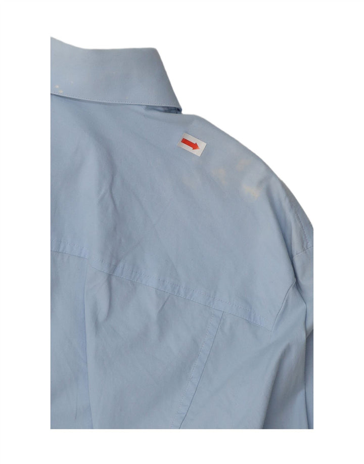 BIKKEMBERGS Mens Formal Shirt Size 39 Medium Blue Cotton