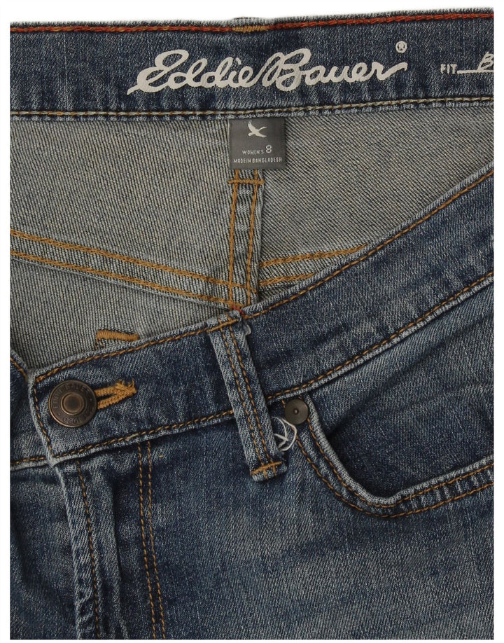 Eddie Bauer Damen Boyfriend-Jeansshorts US 8 Medium W32 Blaue Baumwolle