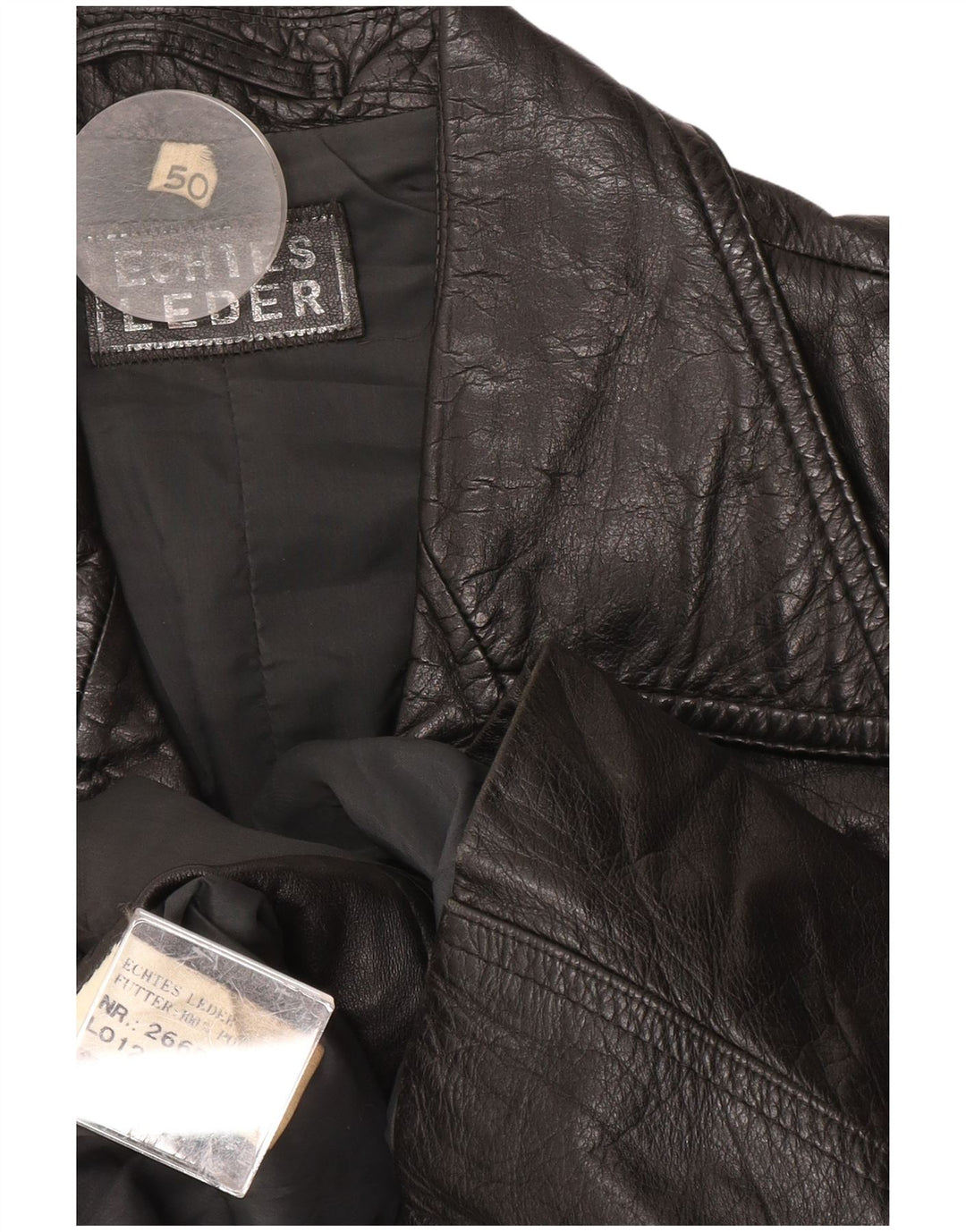 Vintage Herren Lederjacke EU 50 Großes schwarzes Leder