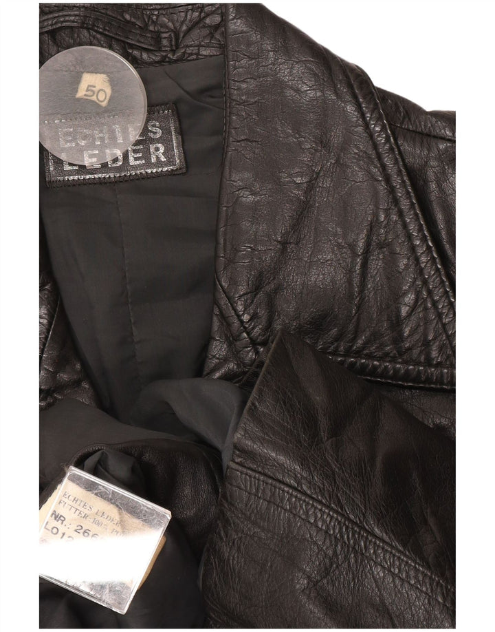 Vintage Herren Lederjacke EU 50 Großes schwarzes Leder