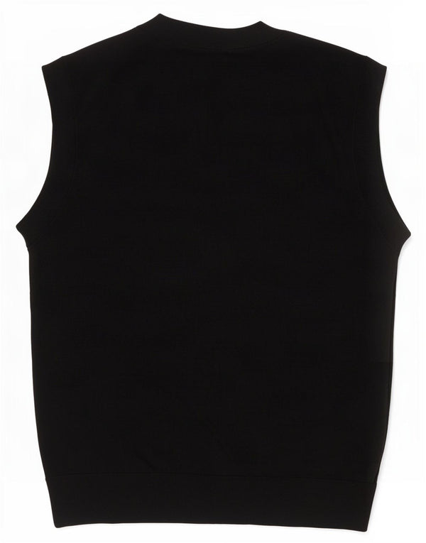 Zara Damen Weste Tank Top UK 16 Large Schwarz Lyocell