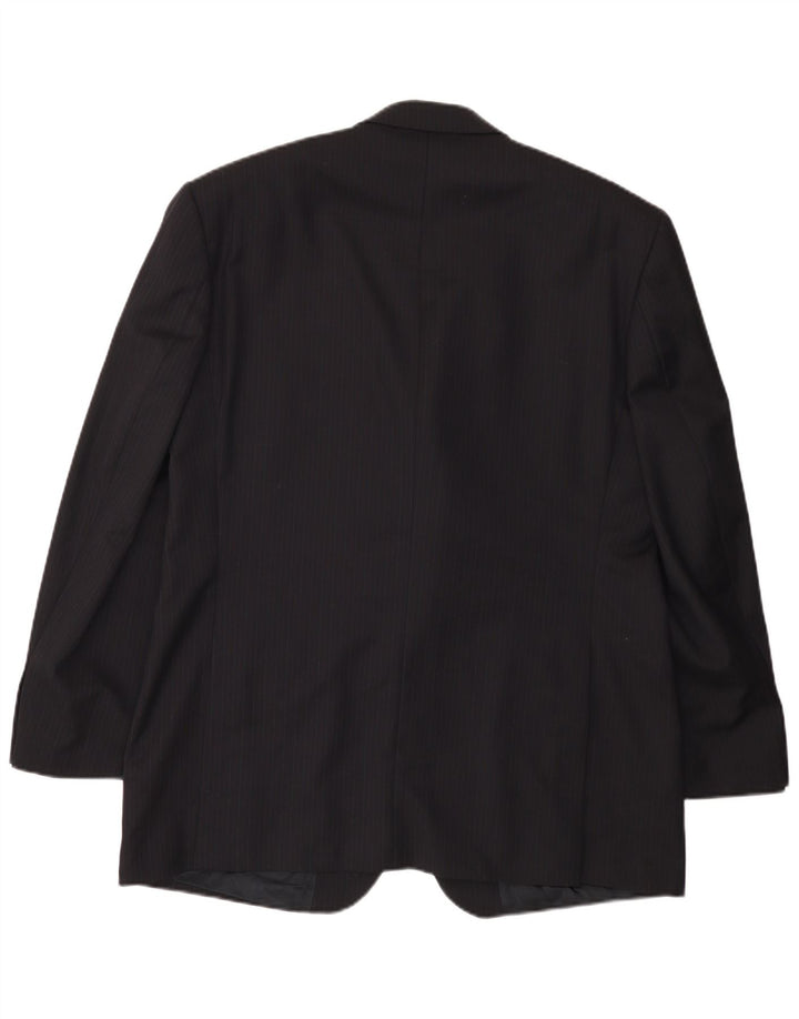 Yves Saint Laurent Herren Blazer Jacke IT 54 2XL Marineblauer Nadelstreifen