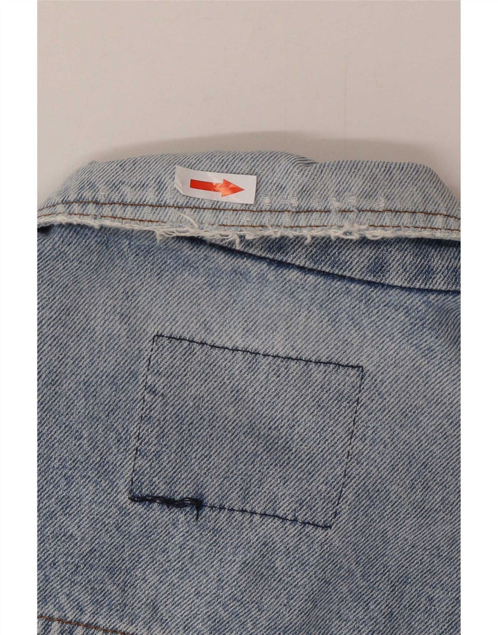 Casucci Herren Jeansjacke UK 40 Große blaue Baumwolle