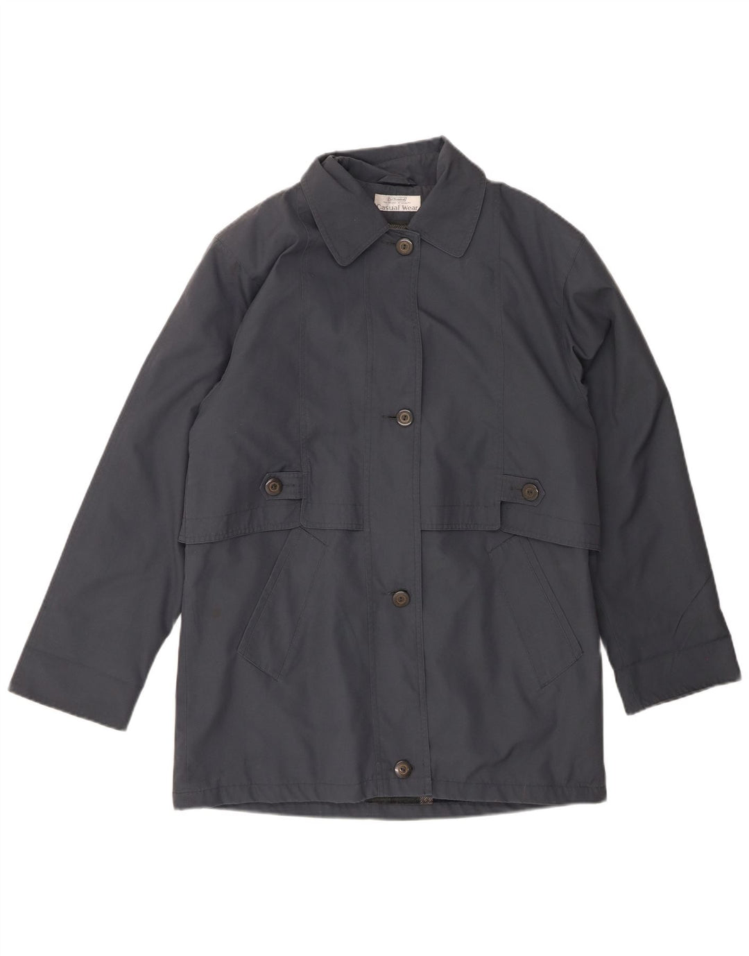 ST. BERNARD Womens Overcoat UK 14 Large Grey Polyester