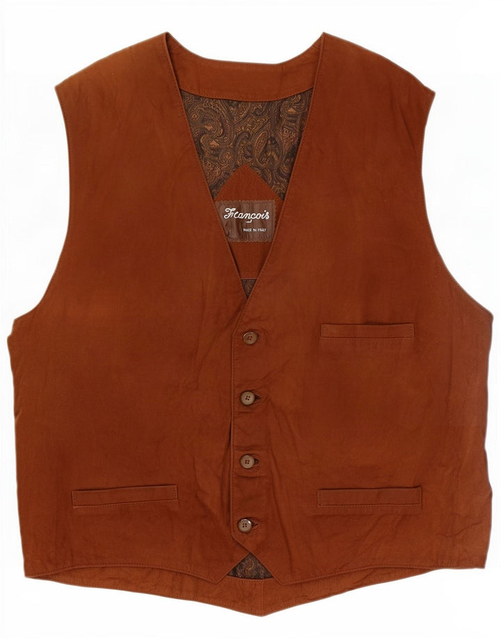Vintage Herren Wildlederweste XL Braun