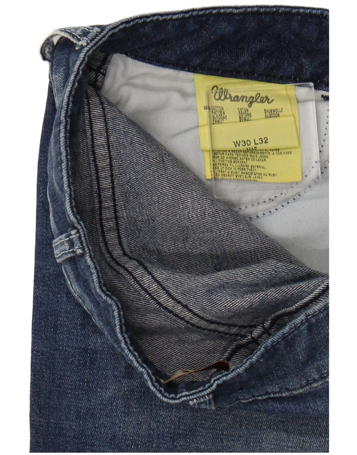 Wrangler Damen Straight Jeans W30 L32 Blaue Baumwolle