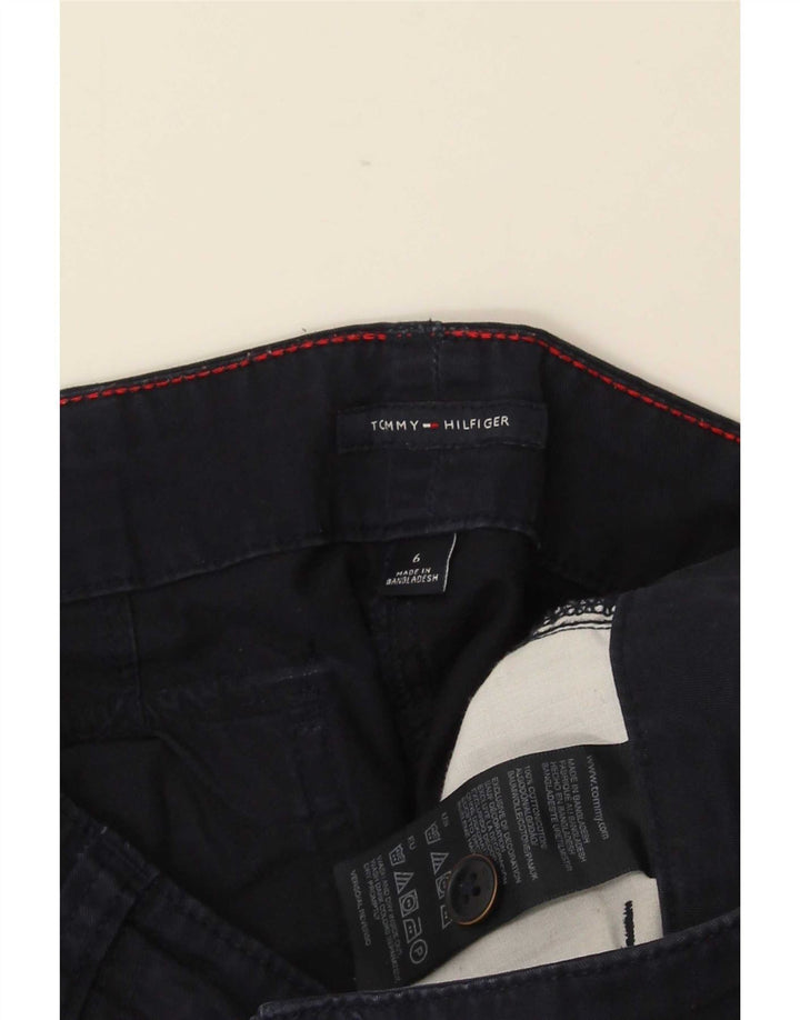 Tommy Hilfiger Damen Minirock US 6 Medium W30 Marineblaue Baumwolle