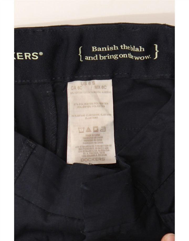 DOCKERS Womens Straight Casual Trousers US 6 Medium W30 L29 Navy Blue Vintage Dockers and Second-Hand Dockers from Messina Hembry 