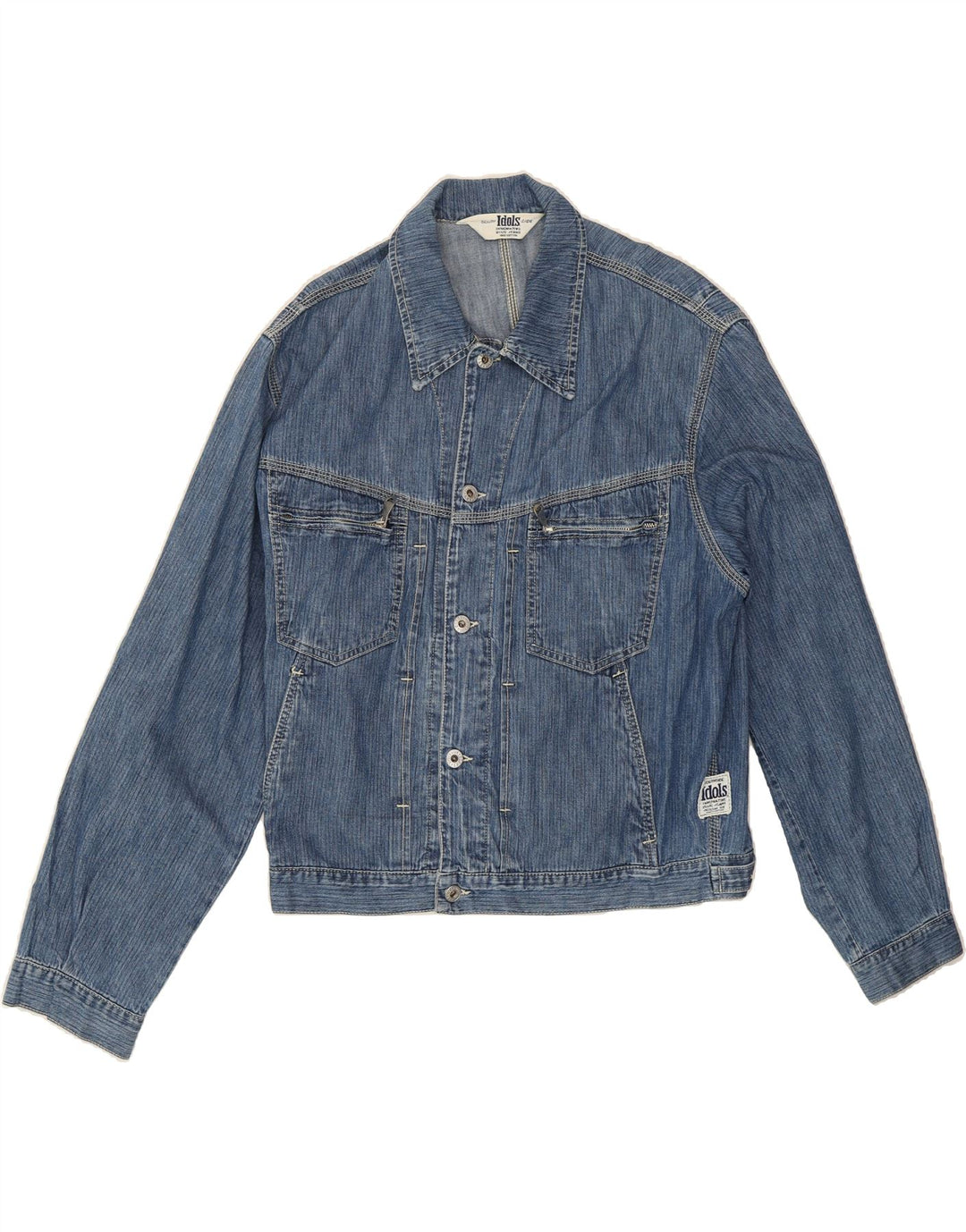 VINTAGE Mens Denim Jacket UK 40 Large Blue Vintage Vintage and Second-Hand Vintage from Messina Hembry 
