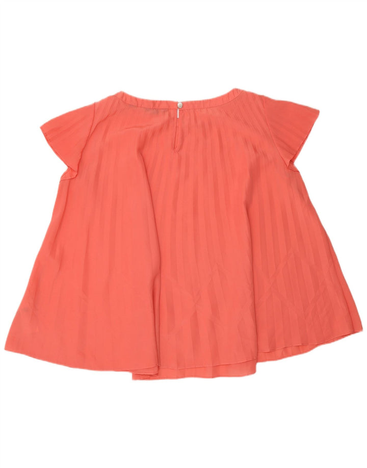 Übergroßes Blusenoberteil für Damen von Ted Baker, Größe 2, klein, rosa gestreift, Polyester