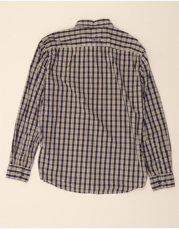 CAMEL ACTIVE Mens Flannel Shirt Large Navy Blue Check Cotton Vintage Camel Active and Second-Hand Camel Active from Messina Hembry 