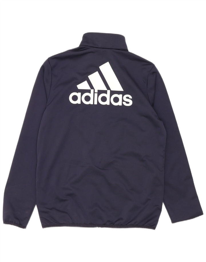 Adidas Jungen Grafik-Trainingsanzug-Top-Jacke, 13–14 Jahre, marineblaues Polyester