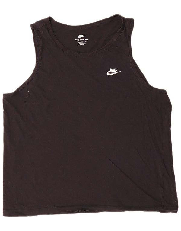 Nike Herren Weste Top XL Schwarz Baumwolle