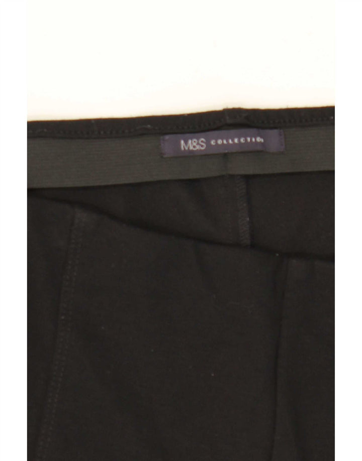 Gerade geschnittene Damenhose von Marks & Spencer, W33, L26, Schwarz