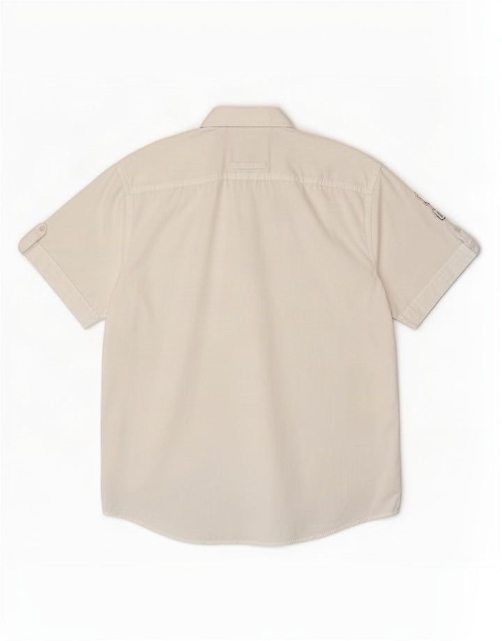 Camel Active Herren-Kurzarmhemd XL aus weißer Baumwolle