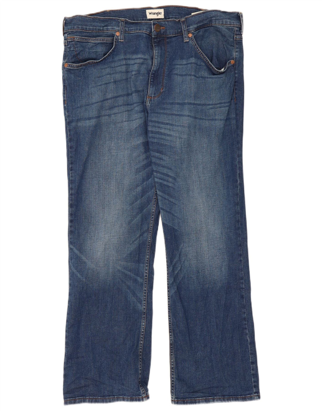 WRANGLER Herren Bootcut Jeans W38 L30 Blaue Baumwolle