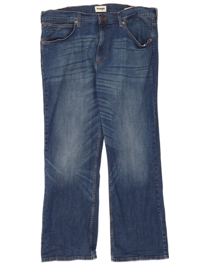WRANGLER Herren Bootcut Jeans W38 L30 Blaue Baumwolle