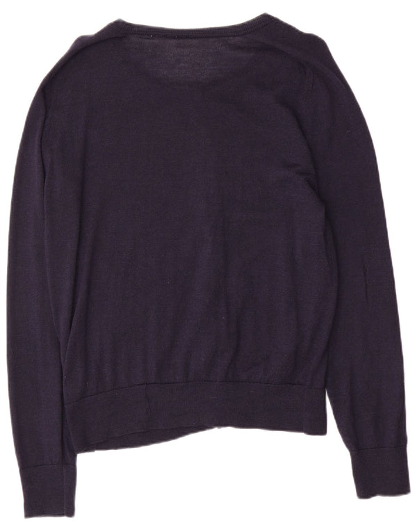Gap Damen-Cardigan-Pullover UK 16 Große marineblaue Wolle