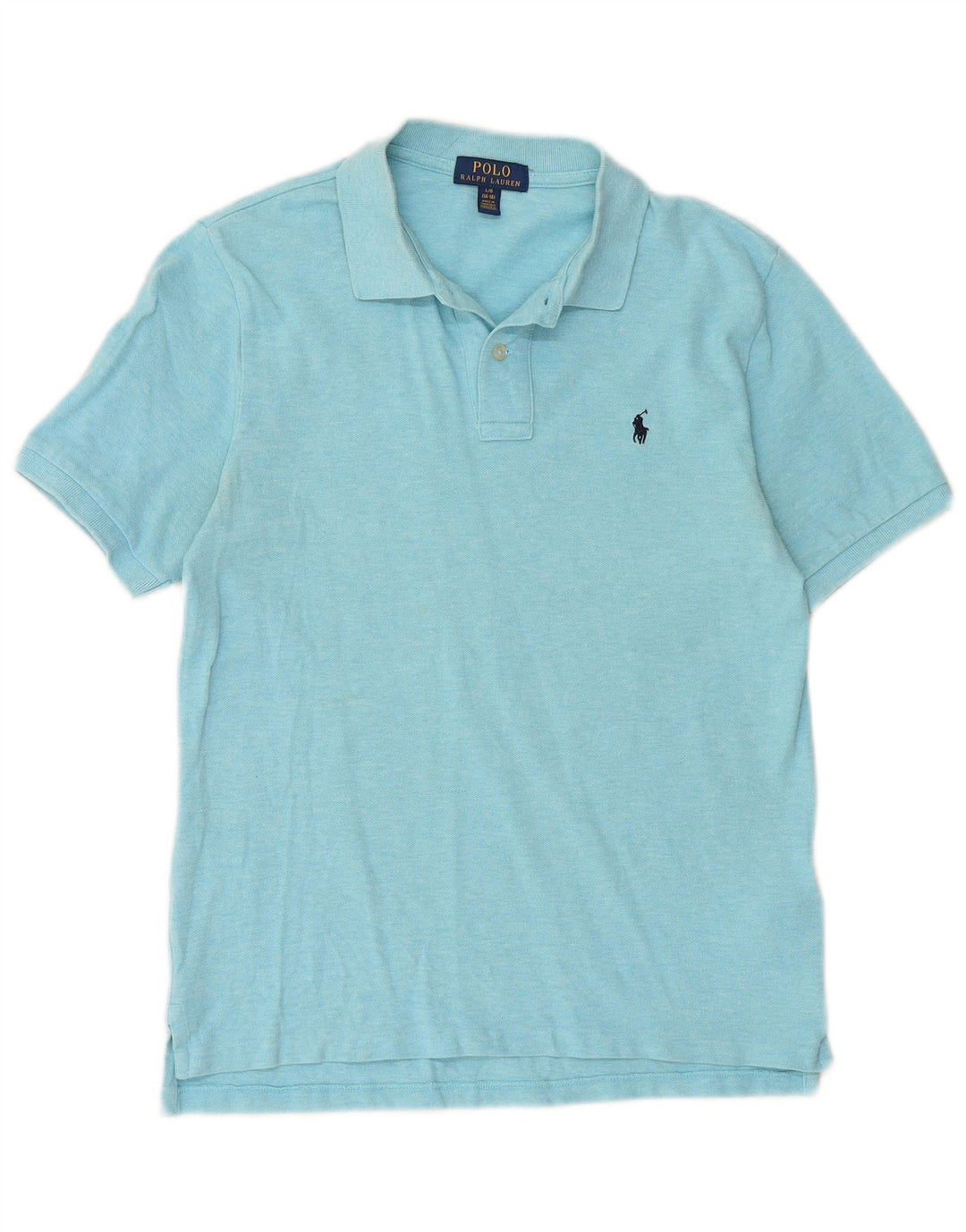 POLO RALPH LAUREN Jungen-Poloshirt, 14–15 Jahre, große blaue Baumwolle