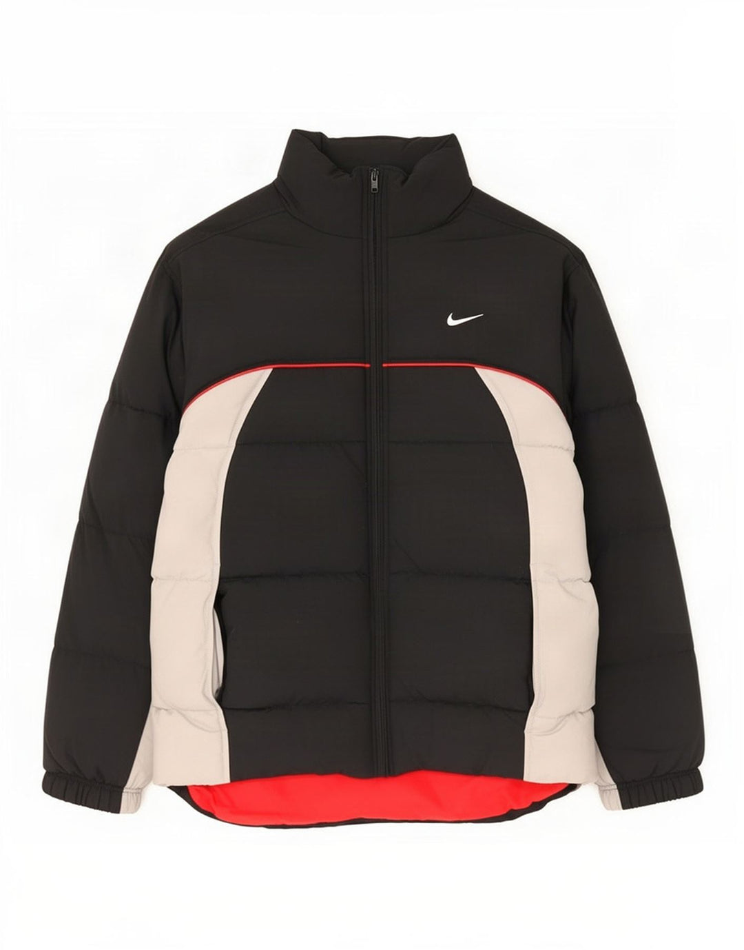 Nike Herren Graphic Padded Jacket UK 36/38 Small Schwarzes Colourblock-Nylon