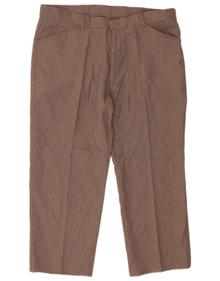 Gerade geschnittene Herrenhose von Farah, W40, L26, braun, Polyester