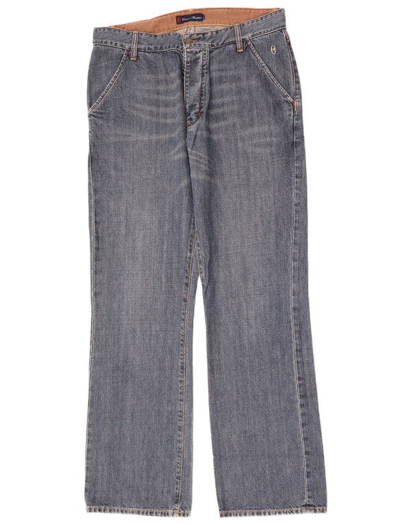 Conte of Florence Herren Straight Jeans IT 52 XL W36 L34 Blaue Baumwolle