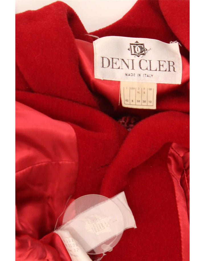 Deni-Cler Damen Übergroßer Mantel UK 10 Kleine rote Wolle