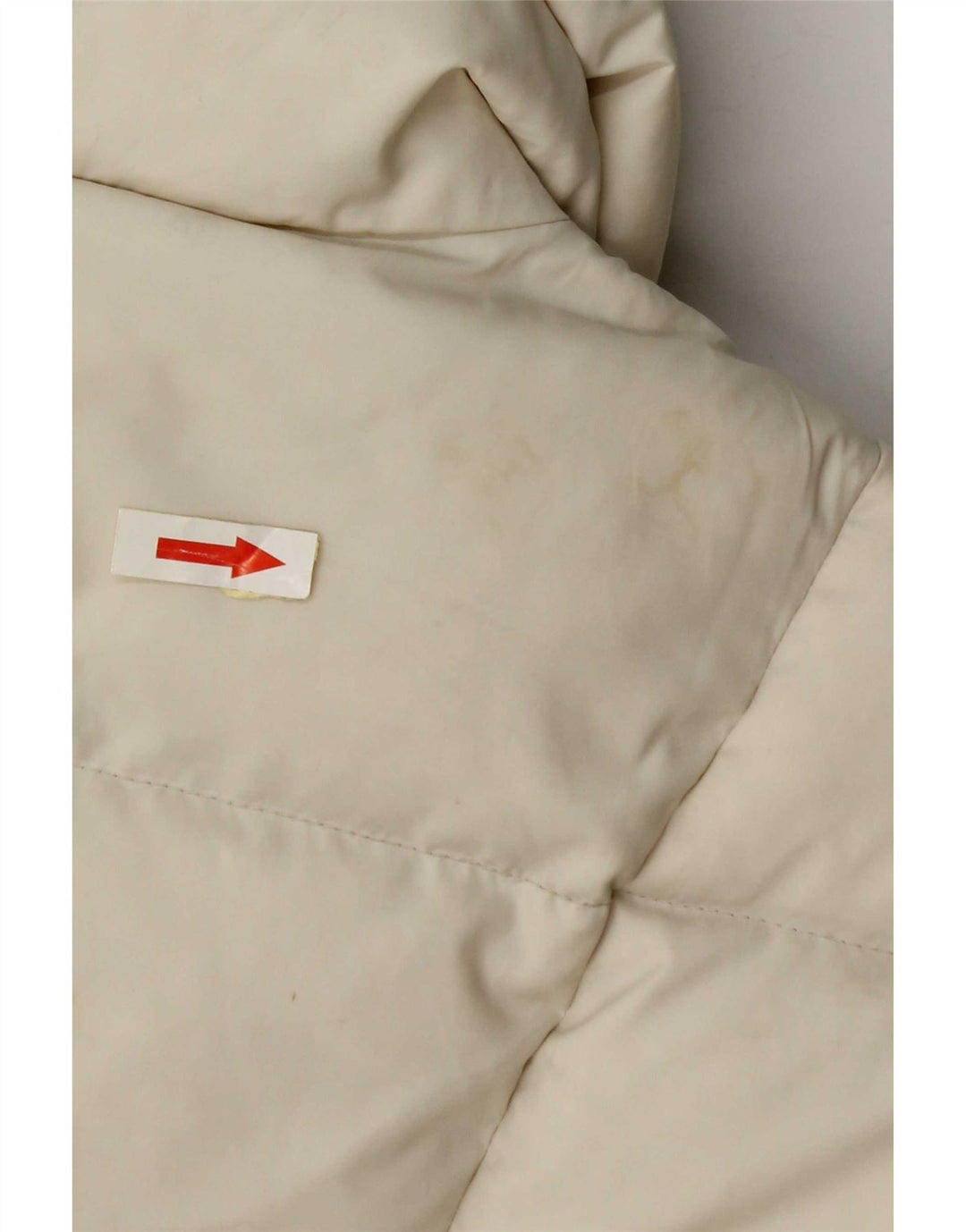 Replay Damen Crop Wattierte Jacke UK 10 Small Off White Polyamid