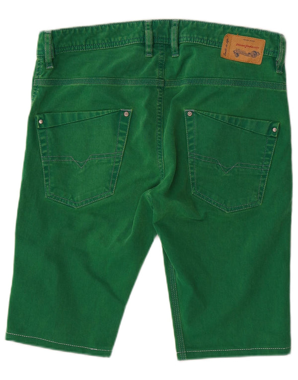 DIESEL Jeansshorts für Jungen, 15–16 Jahre, W32, grüne Baumwolle
