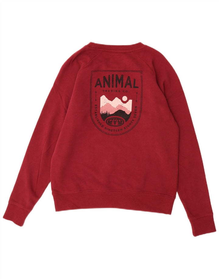 ANIMAL Damen-Sweatshirt mit Grafik-Übergröße, Gr. 10, Burgunderrot