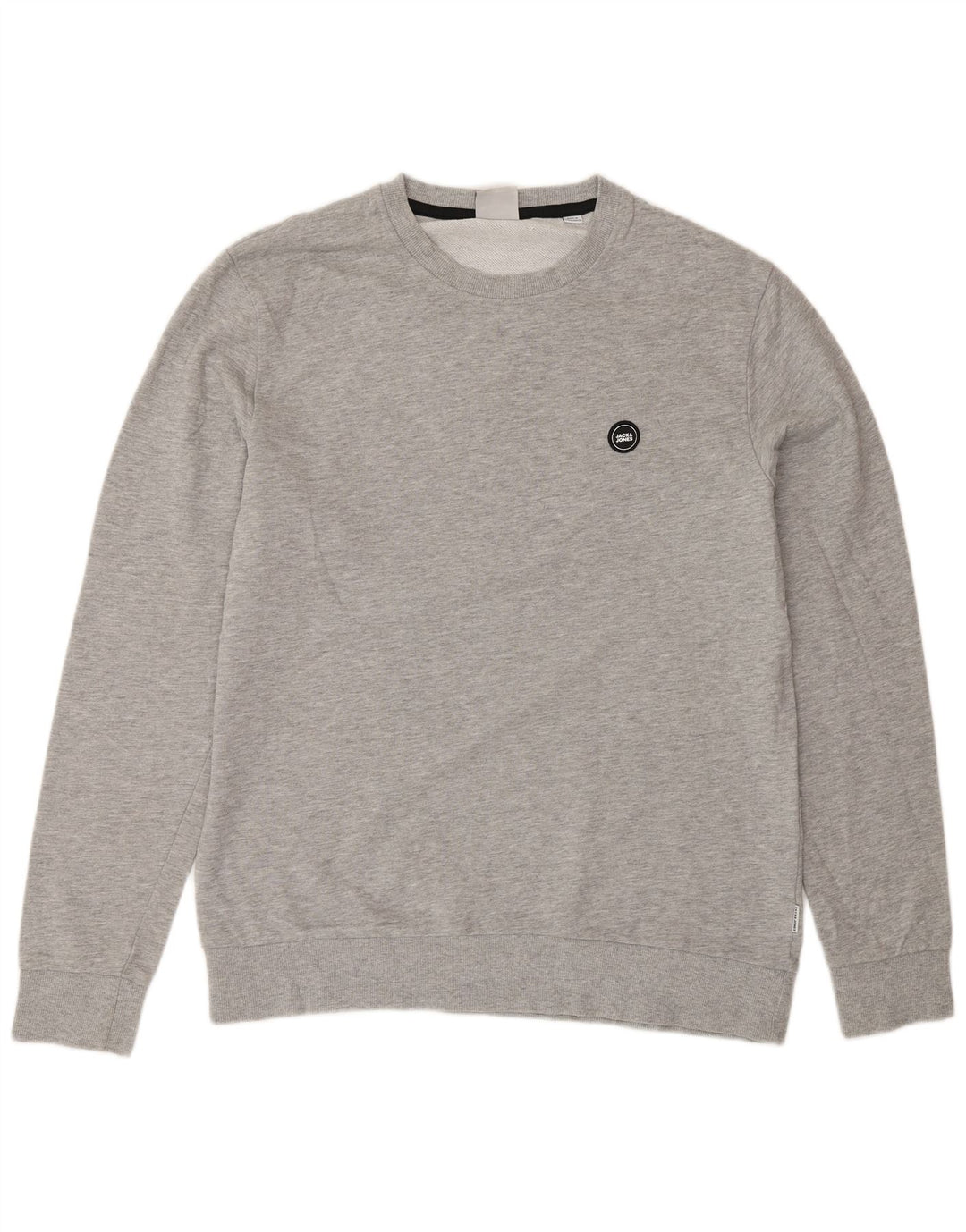 Jack & Jones Herren-Sweatshirt-Pullover, groß, grau gefleckte Baumwolle