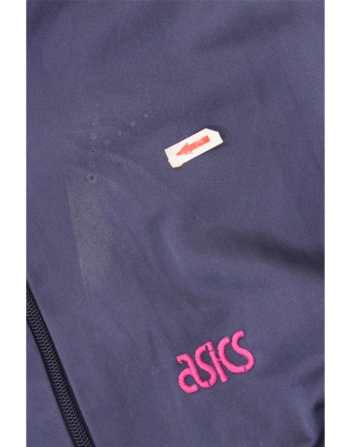Asics Herren-Trainingsanzug mit grafischem Oberteil, groß, Marineblau, Farbblock