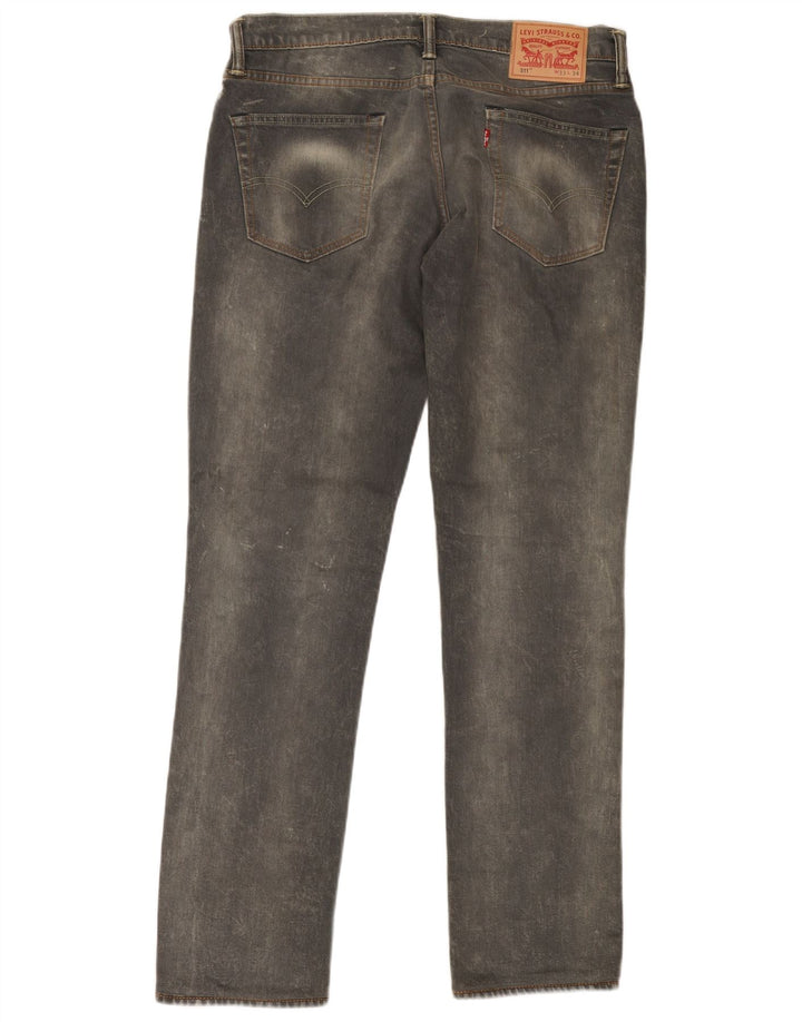 Levi's Herren 511 Slim Jeans W33 L34 Graue Baumwolle