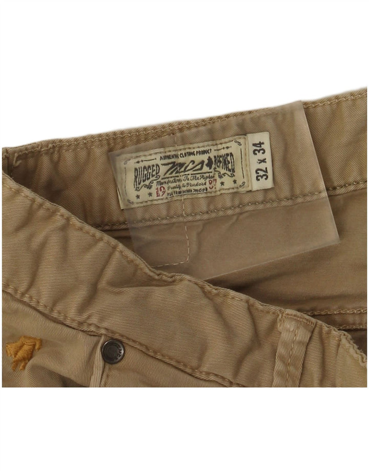 Marlboro Classics Damen Regular Tapered Chinohose W32 L34 Beige
