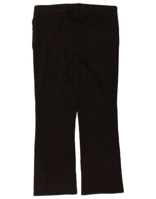 Marks & Spencer Damen Bootcut Jeans UK 16 Large W34 L26 Schwarze Baumwolle