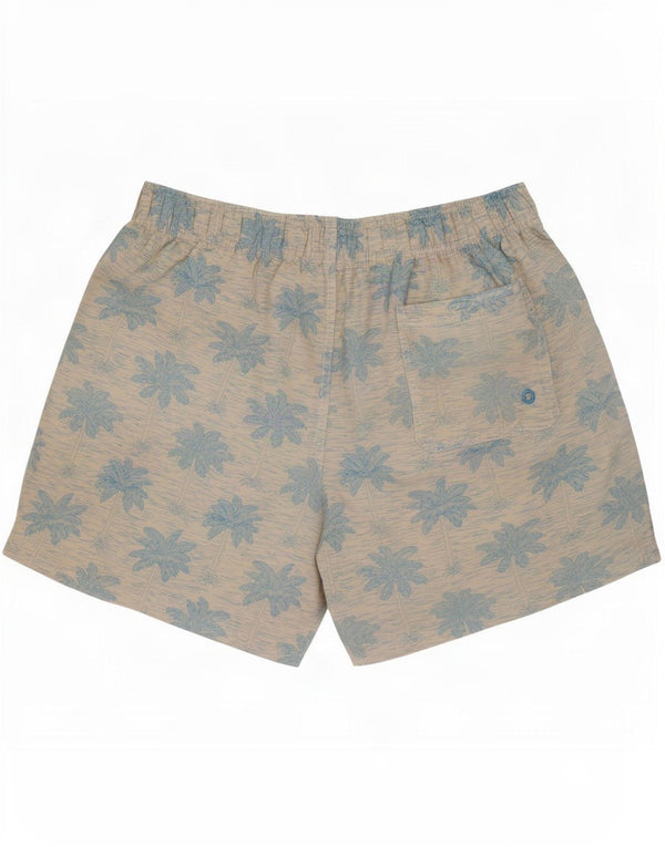 Maui Herren-Badeshorts mit Grafik, 2XL, beige, florales Nylon