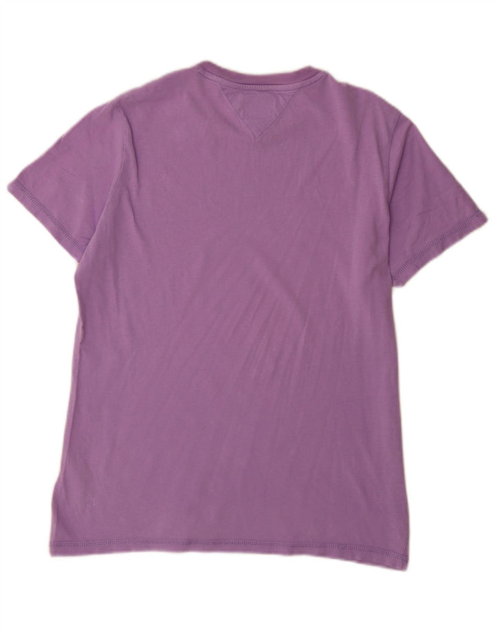 Tommy Hilfiger Herren T-Shirt Top aus mittelvioletter Baumwolle